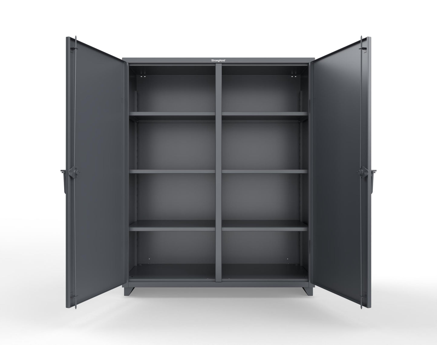 Extra Heavy Duty 14 GA Double Shift Cabinet with 6 Shelves - 60 In. W x 24 In. D x 75 In. H - 56-DS-246-L-7024