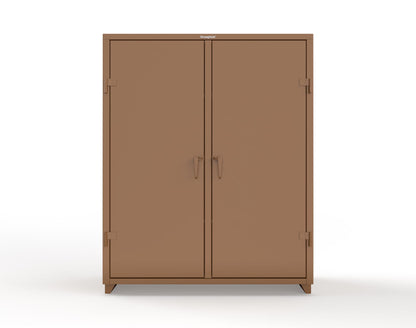 Extra Heavy Duty 14 GA Double Shift Cabinet with 6 Shelves - 60 In. W x 24 In. D x 75 In. H - 56-DS-246-L-8008