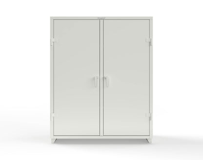 Extra Heavy Duty 14 GA Double Shift Cabinet with 6 Shelves - 60 In. W x 24 In. D x 75 In. H - 56-DS-246-L-9003