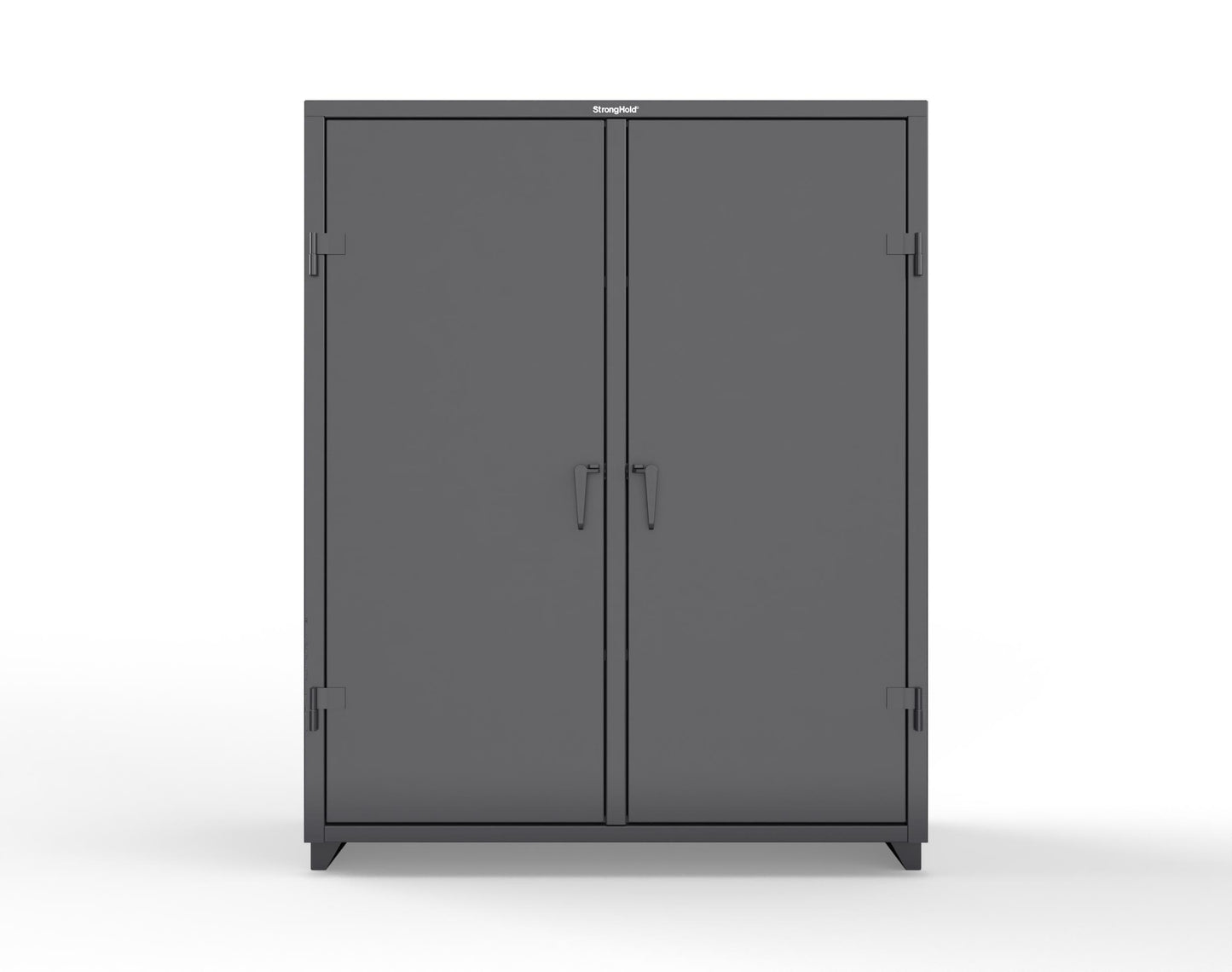 Extra Heavy Duty 14 GA Double Shift Cabinet with 6 Shelves - 60 In. W x 24 In. D x 75 In. H - 56-DS-246-L-9005