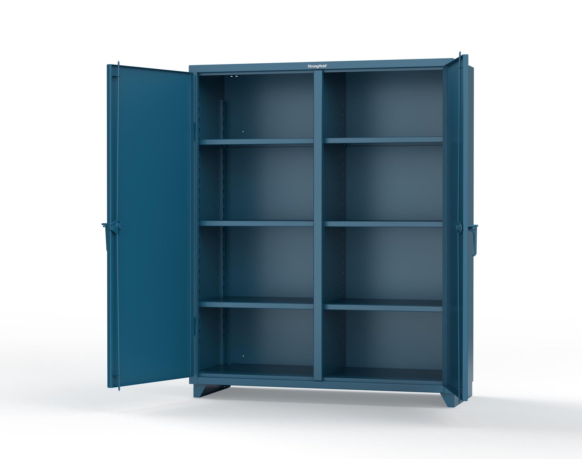 Extra Heavy Duty 14 GA Double Shift Cabinet with 6 Shelves - 60 In. W x 24 In. D x 75 In. H - 56-DS-246-L-5001