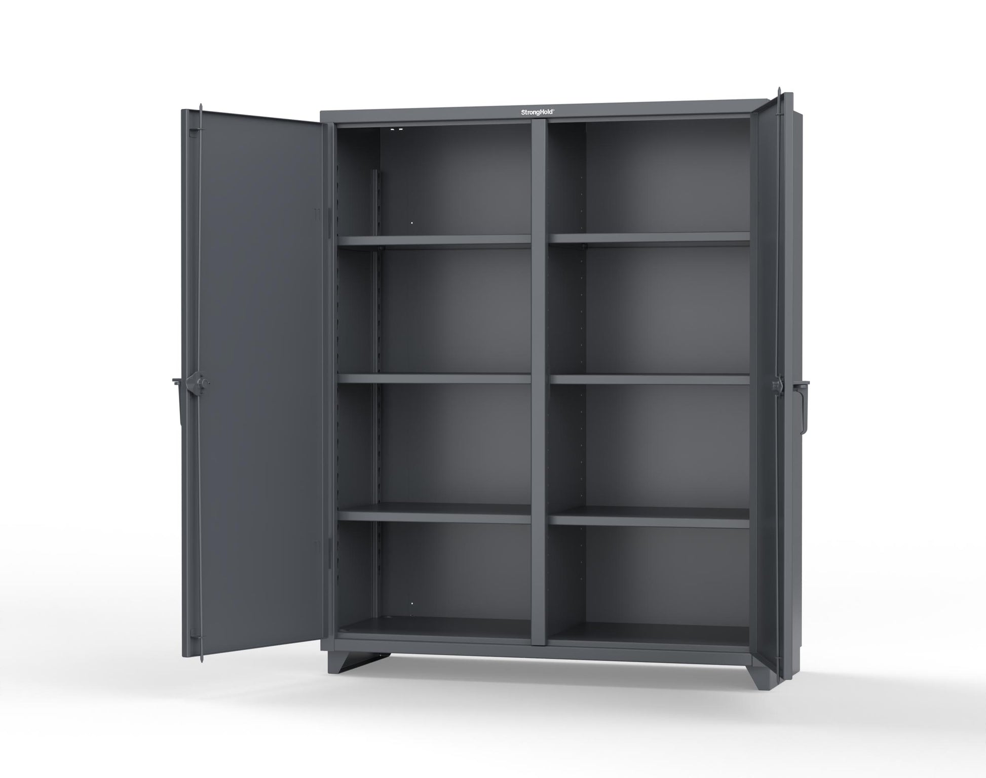 Extra Heavy Duty 14 GA Double Shift Cabinet with 6 Shelves - 60 In. W x 24 In. D x 75 In. H - 56-DS-246-L-7024