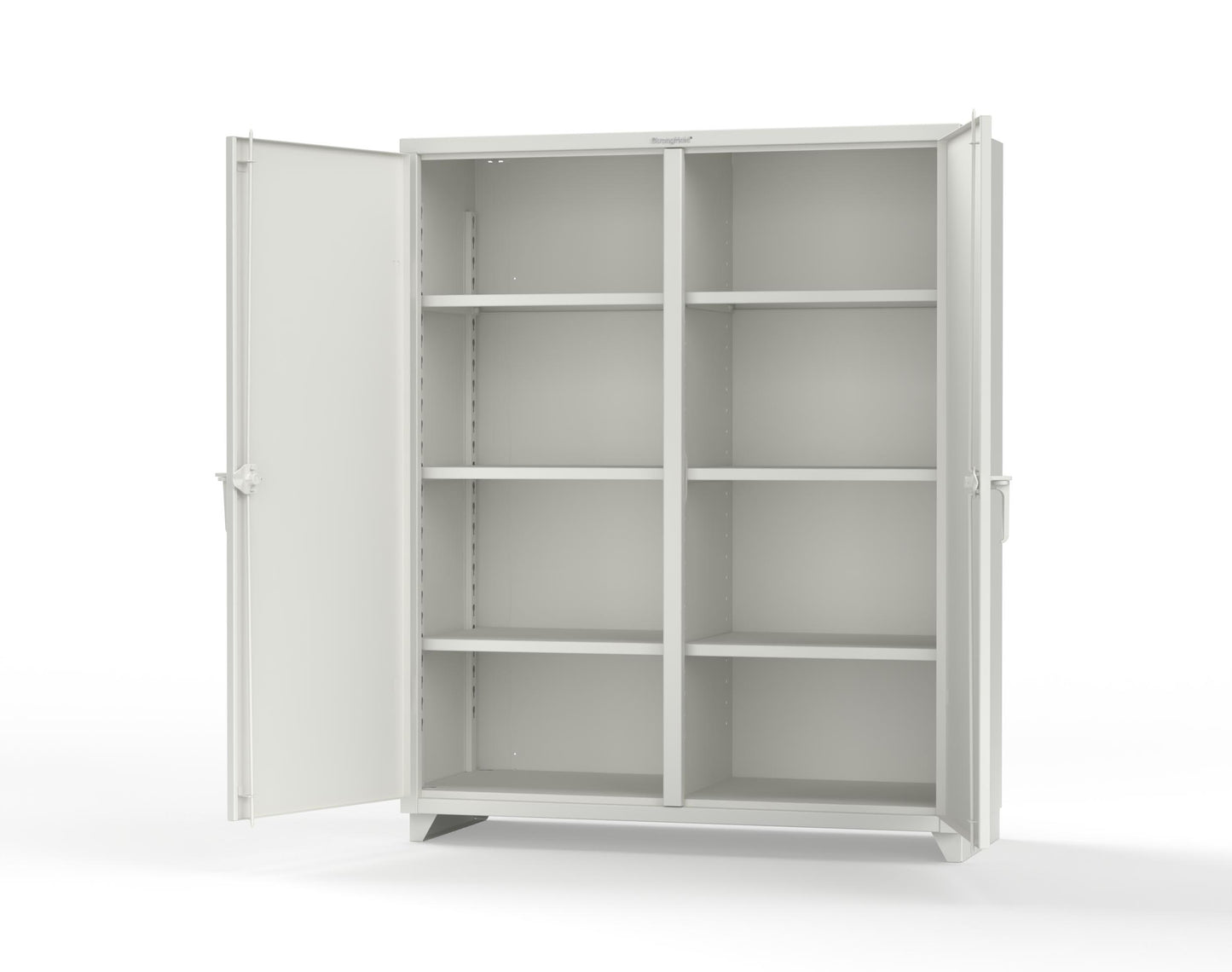 Extra Heavy Duty 14 GA Double Shift Cabinet with 6 Shelves - 60 In. W x 24 In. D x 75 In. H - 56-DS-246-L-9003