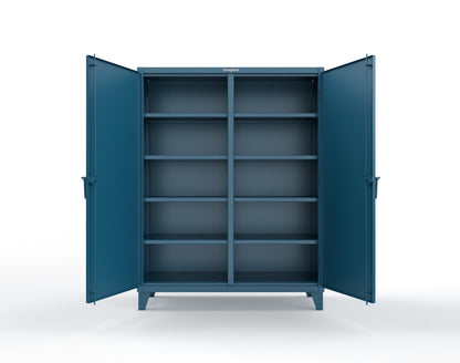 Extreme Duty 12 GA Double Shift Cabinet with 8 Shelves - 60 In. W x 24 In. D x 78 In. H - 56-DS-248-5001
