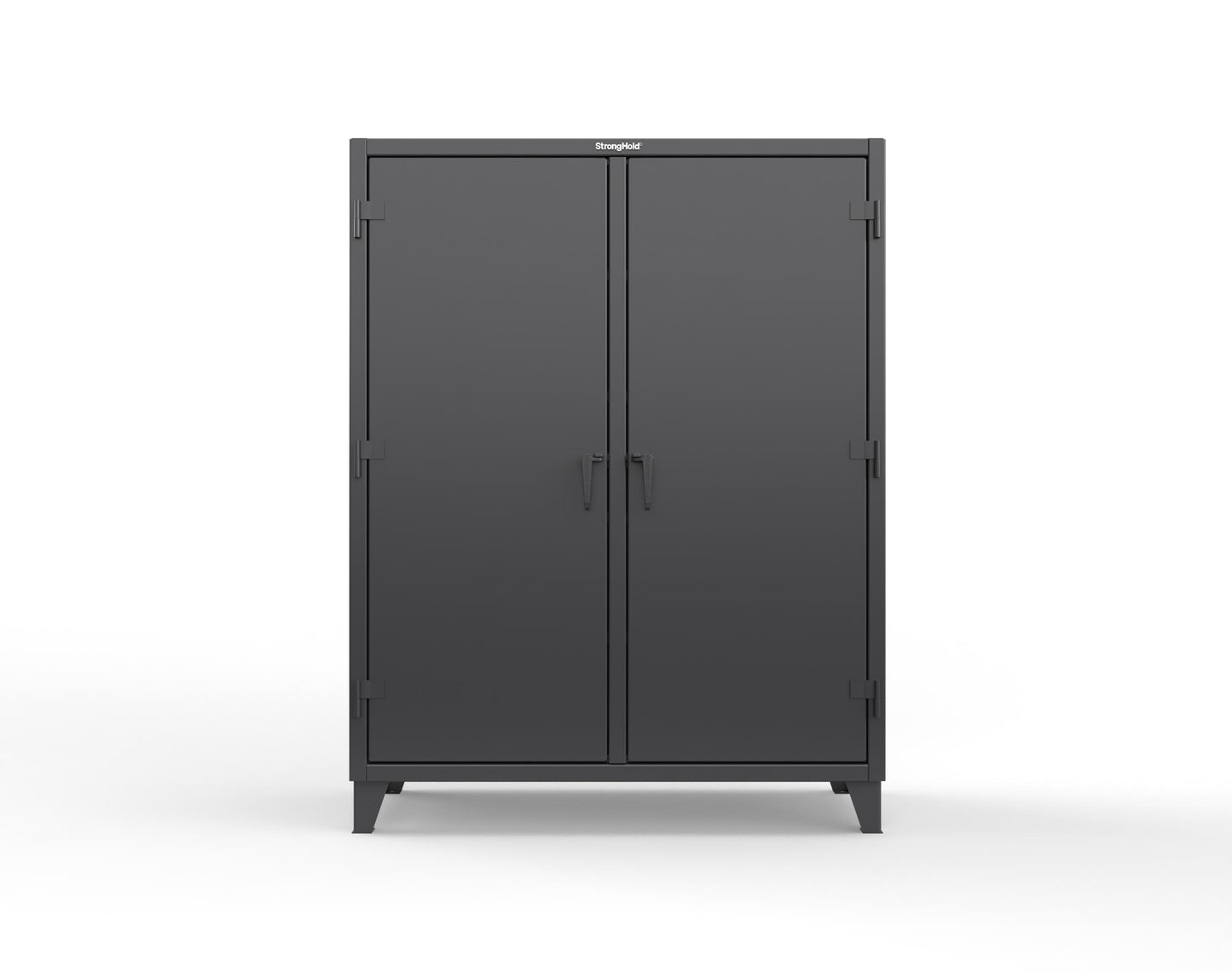 Extreme Duty 12 GA Double Shift Cabinet with 8 Shelves - 60 In. W x 24 In. D x 78 In. H - 56-DS-248-9005