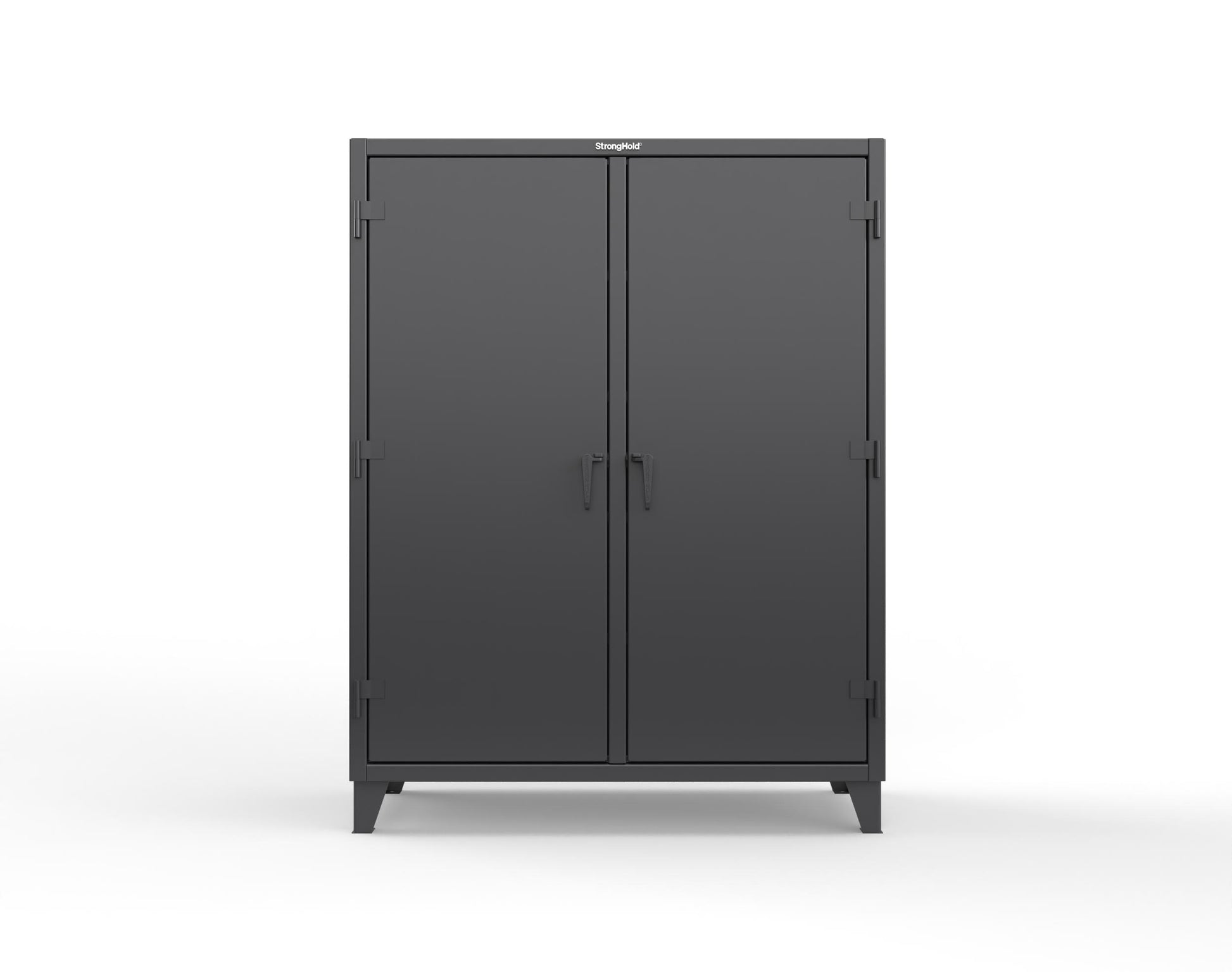 Extreme Duty 12 GA Double Shift Cabinet with 8 Shelves - 60 In. W x 24 In. D x 78 In. H - 56-DS-248-9005