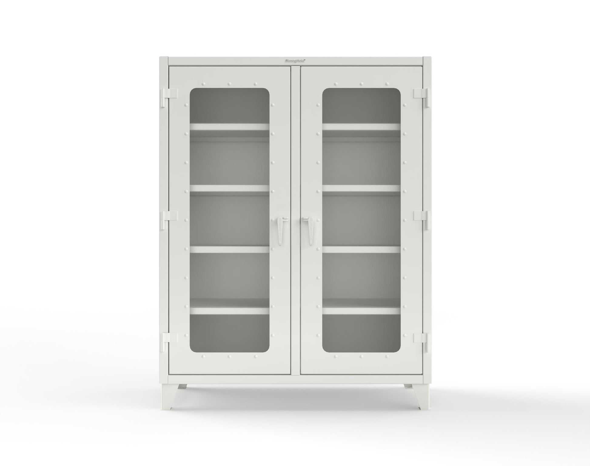 Extreme Duty 12 GA Clear View Double Shift Cabinet with 8 Shelves - 60 In. W x 24 In. D x 78 In. H - 56-DS-LD-248-9003