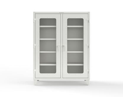 Extreme Duty 12 GA Clear View Double Shift Cabinet with 8 Shelves - 60 In. W x 24 In. D x 78 In. H - 56-DS-LD-248-9003