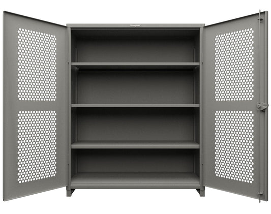 Extra Heavy Duty 14 GA Cabinet with Ventilated (Hex) Doors - 60 In. W x 24 In. D x 75 In. H