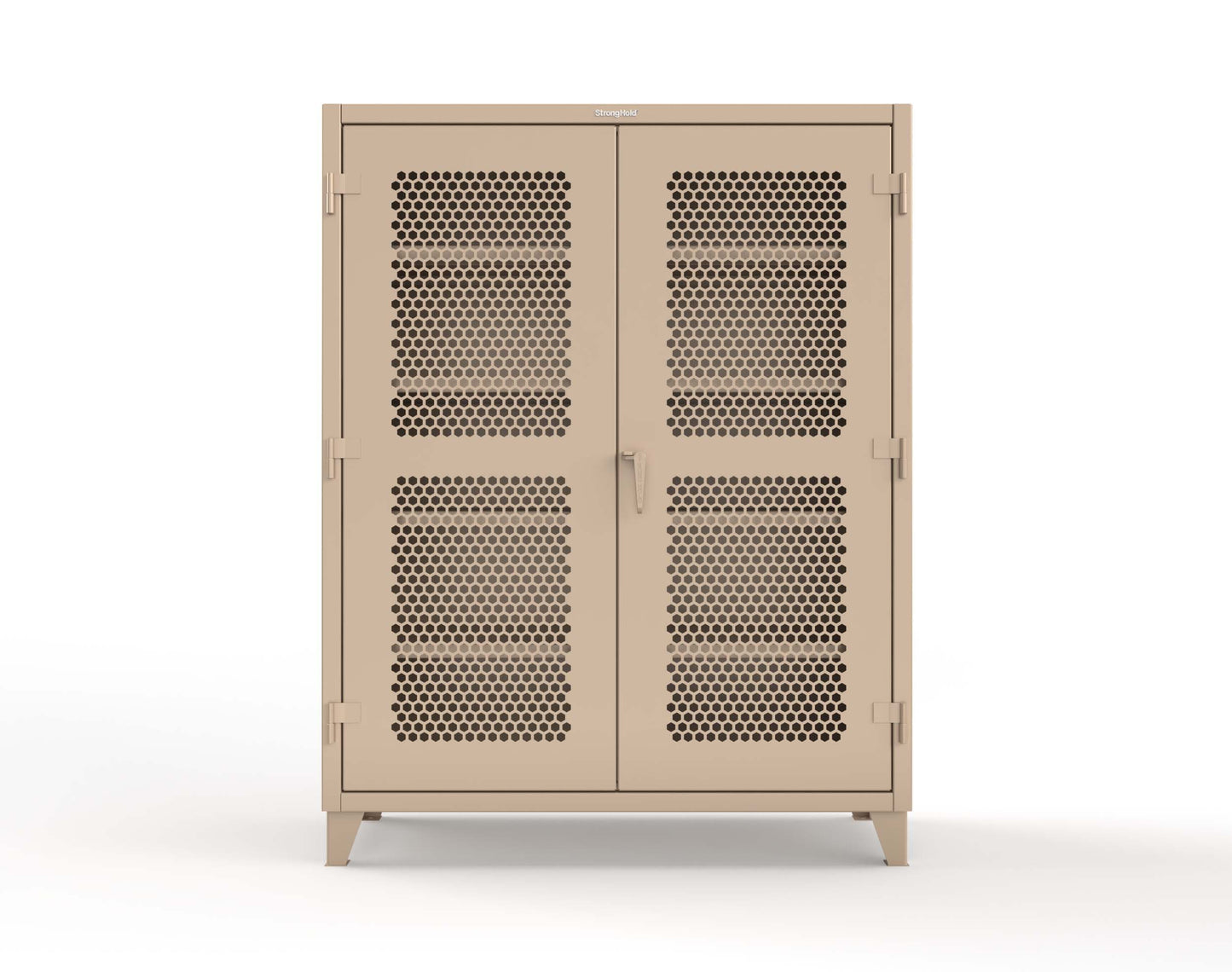 Extreme Duty 12 GA Cabinet with Ventilated (Hex) Doors - 60 In. W x 24 In. D x 78 In. H - 56-H-244-1019