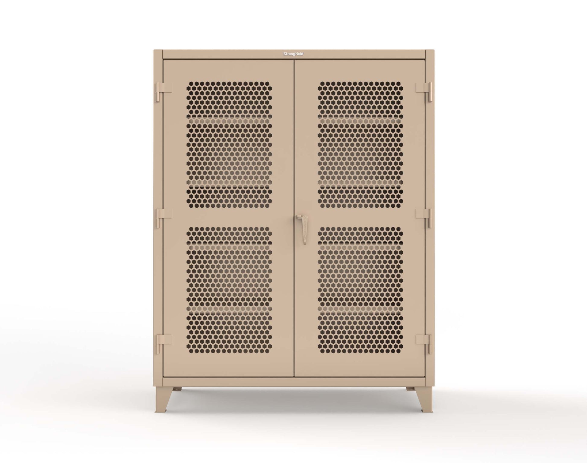 Extreme Duty 12 GA Cabinet with Ventilated (Hex) Doors - 60 In. W x 24 In. D x 78 In. H - 56-H-244-1019