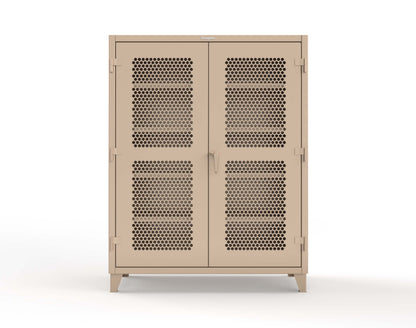 Extreme Duty 12 GA Cabinet with Ventilated (Hex) Doors - 60 In. W x 24 In. D x 78 In. H - 56-H-244-1019