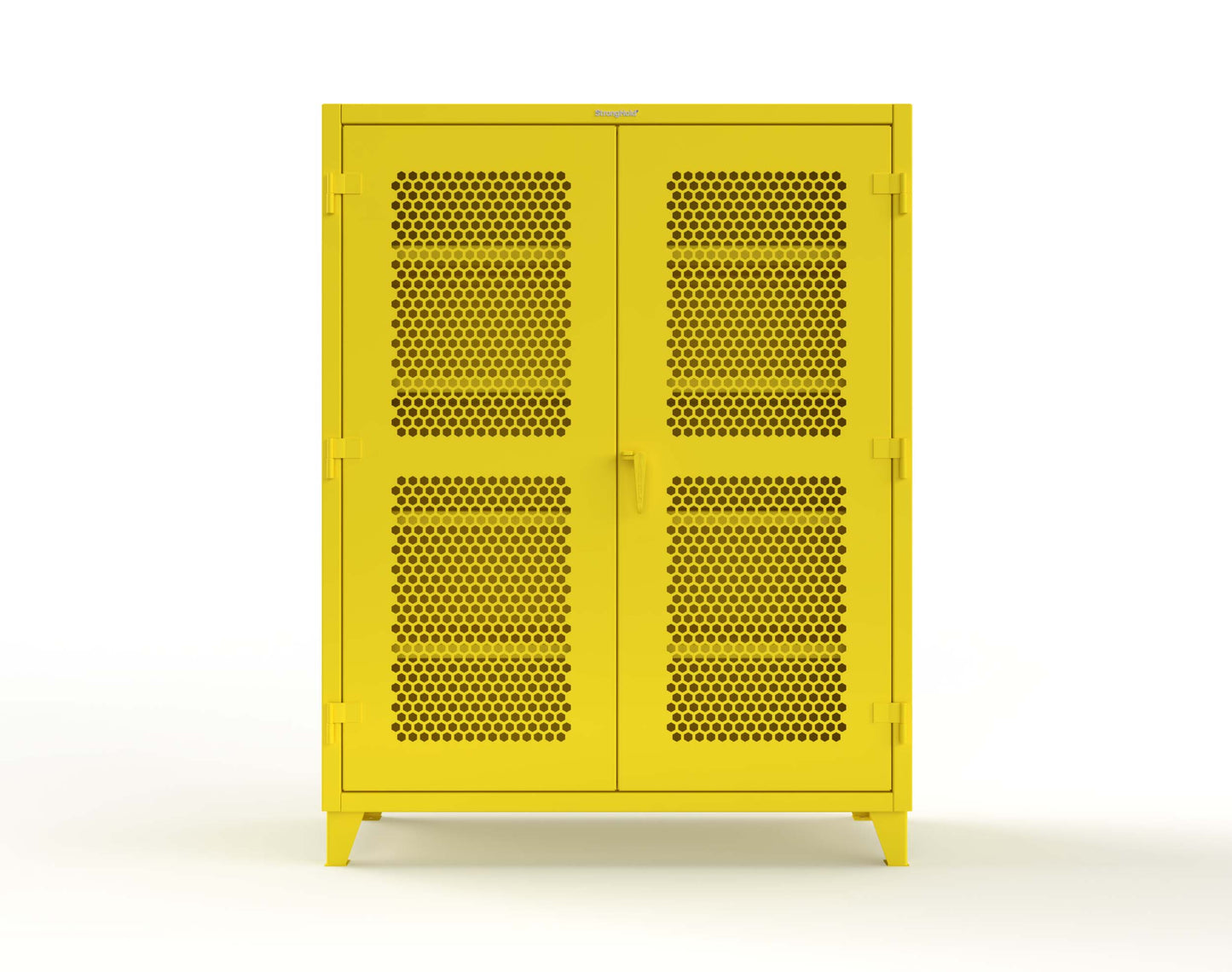 Extreme Duty 12 GA Cabinet with Ventilated (Hex) Doors - 60 In. W x 24 In. D x 78 In. H - 56-H-244-1021