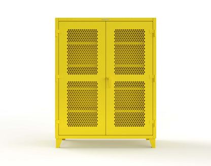 Extreme Duty 12 GA Cabinet with Ventilated (Hex) Doors - 60 In. W x 24 In. D x 78 In. H - 56-H-244-1021