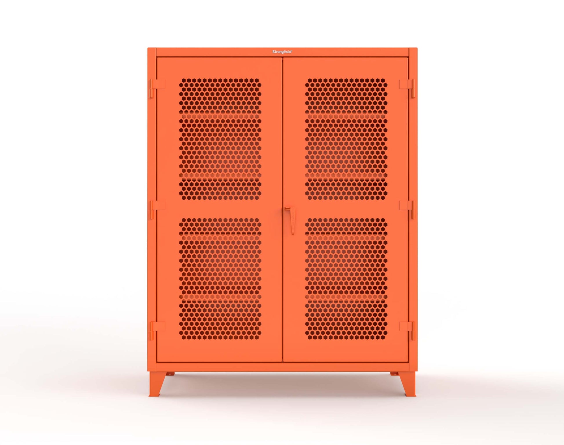 Extreme Duty 12 GA Cabinet with Ventilated (Hex) Doors - 60 In. W x 24 In. D x 78 In. H - 56-H-244-2009