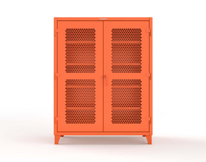 Extreme Duty 12 GA Cabinet with Ventilated (Hex) Doors - 60 In. W x 24 In. D x 78 In. H - 56-H-244-2009