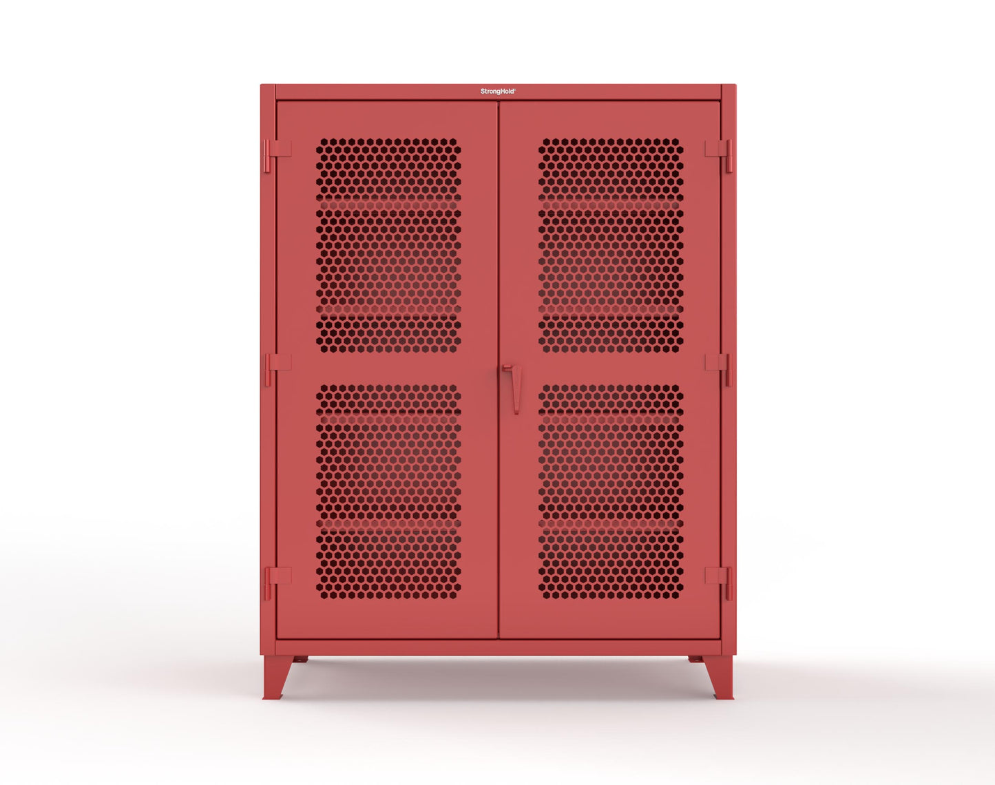 Extreme Duty 12 GA Cabinet with Ventilated (Hex) Doors - 60 In. W x 24 In. D x 78 In. H - 56-H-244-3001