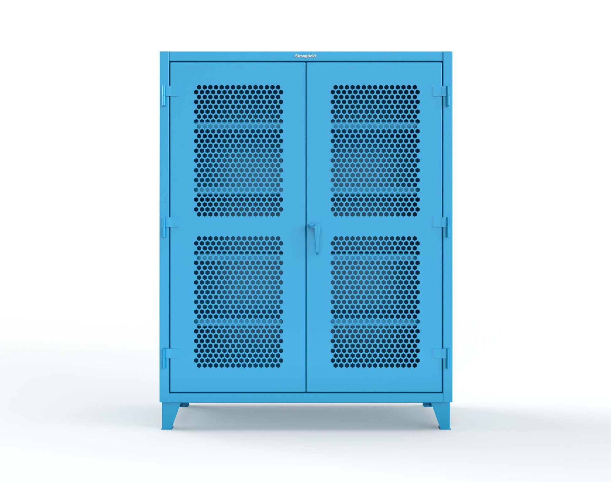 Extreme Duty 12 GA Cabinet with Ventilated (Hex) Doors - 60 In. W x 24 In. D x 78 In. H - 56-H-244-5012
