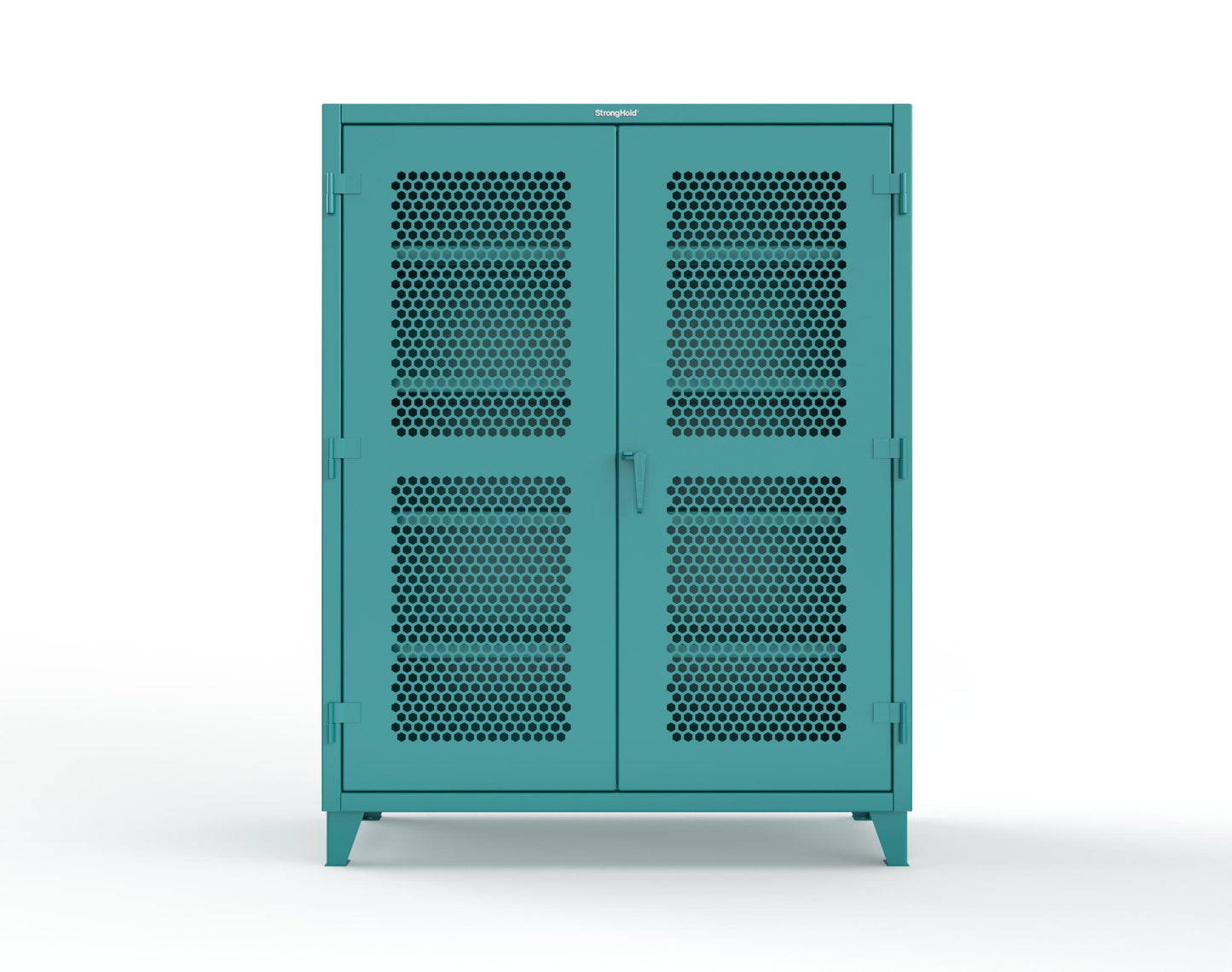 Extreme Duty 12 GA Cabinet with Ventilated (Hex) Doors - 60 In. W x 24 In. D x 78 In. H - 56-H-244-5021