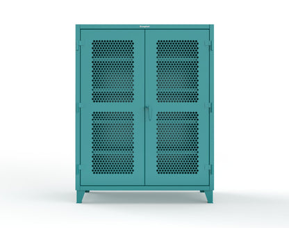 Extreme Duty 12 GA Cabinet with Ventilated (Hex) Doors - 60 In. W x 24 In. D x 78 In. H - 56-H-244-5021