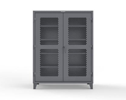 Extreme Duty 12 GA Cabinet with Ventilated (Hex) Doors - 60 In. W x 24 In. D x 78 In. H - 56-H-244-7024