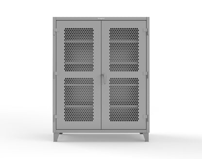 Extreme Duty 12 GA Cabinet with Ventilated (Hex) Doors - 60 In. W x 24 In. D x 78 In. H - 56-H-244-7037