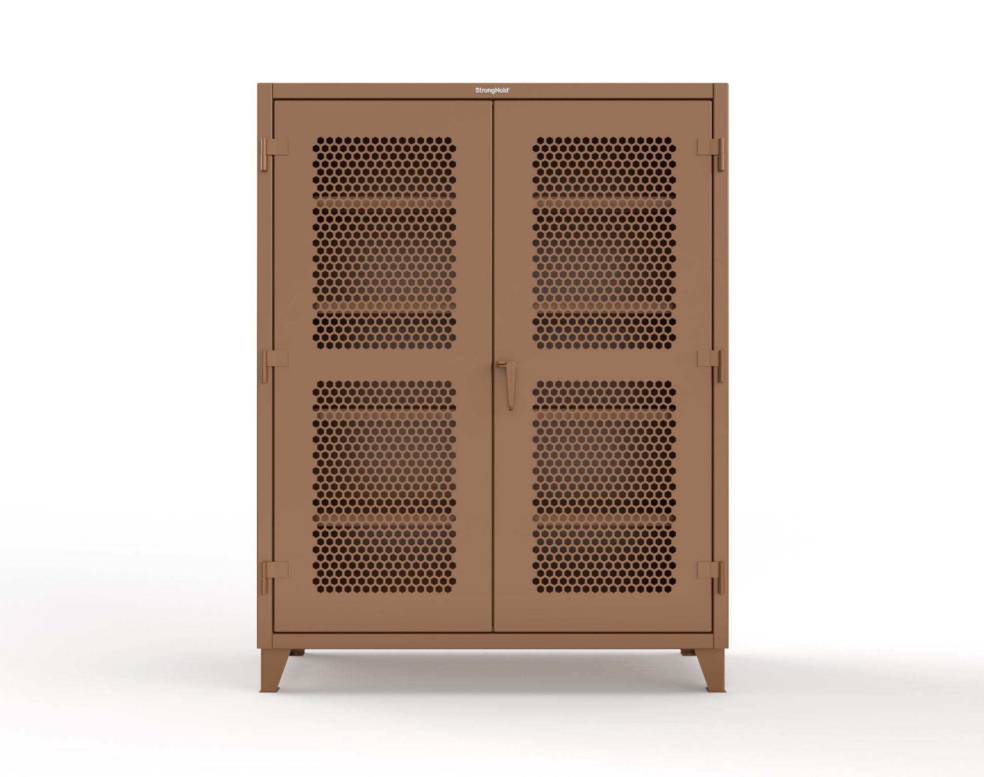Extreme Duty 12 GA Cabinet with Ventilated (Hex) Doors - 60 In. W x 24 In. D x 78 In. H - 56-H-244-8008