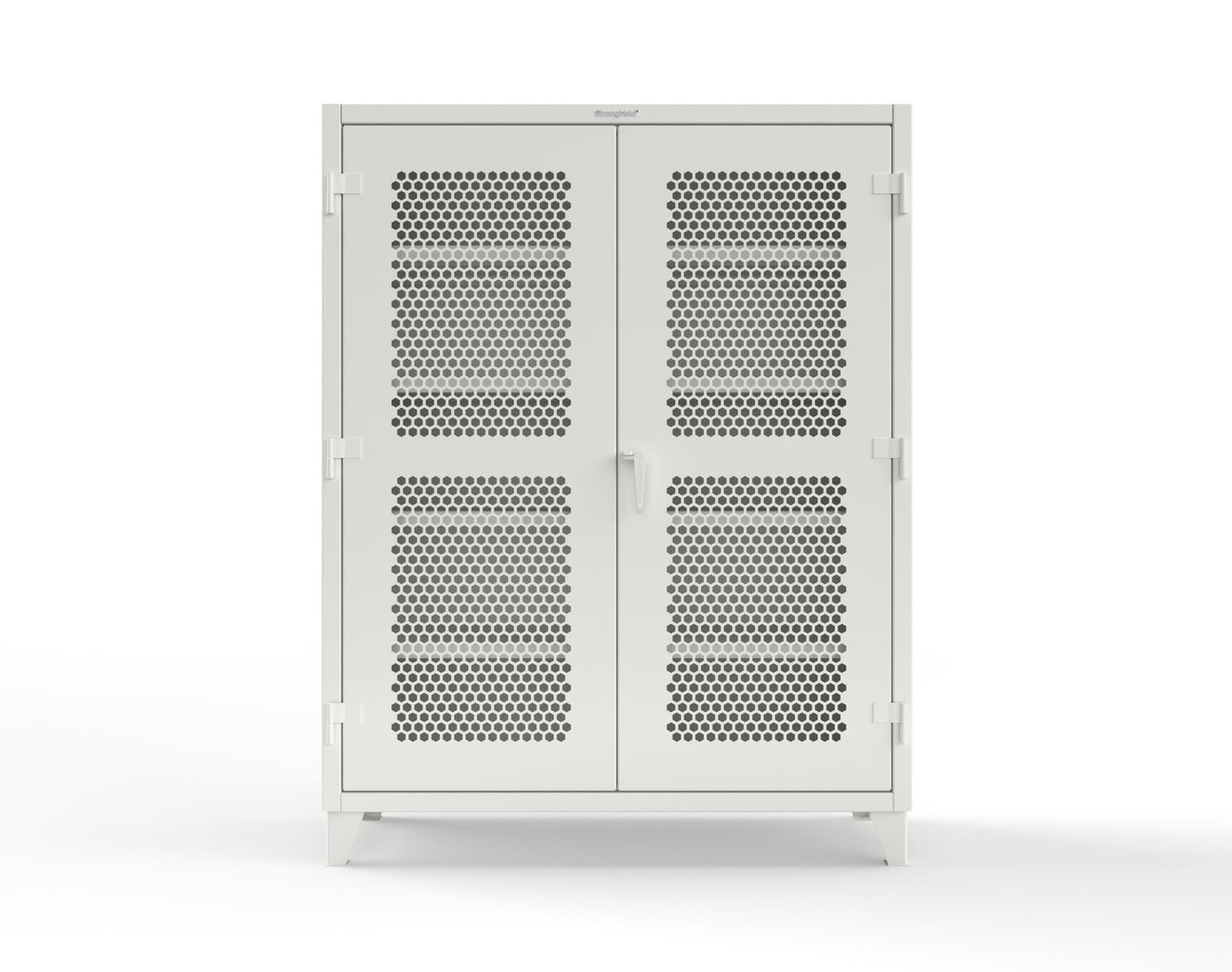 Extreme Duty 12 GA Cabinet with Ventilated (Hex) Doors - 60 In. W x 24 In. D x 78 In. H - 56-H-244-9003