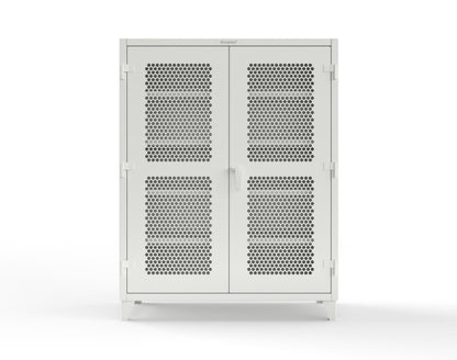 Extreme Duty 12 GA Cabinet with Ventilated (Hex) Doors - 60 In. W x 24 In. D x 78 In. H - 56-H-244-9003