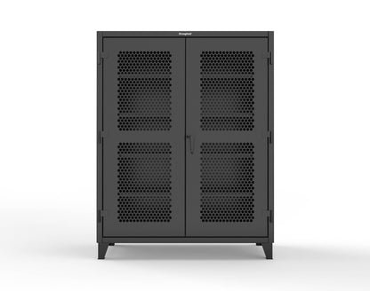 Extreme Duty 12 GA Cabinet with Ventilated (Hex) Doors - 60 In. W x 24 In. D x 78 In. H - 56-H-244-9005