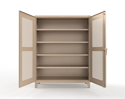 Extreme Duty 12 GA Cabinet with Ventilated (Hex) Doors - 60 In. W x 24 In. D x 78 In. H - 56-H-244-1019
