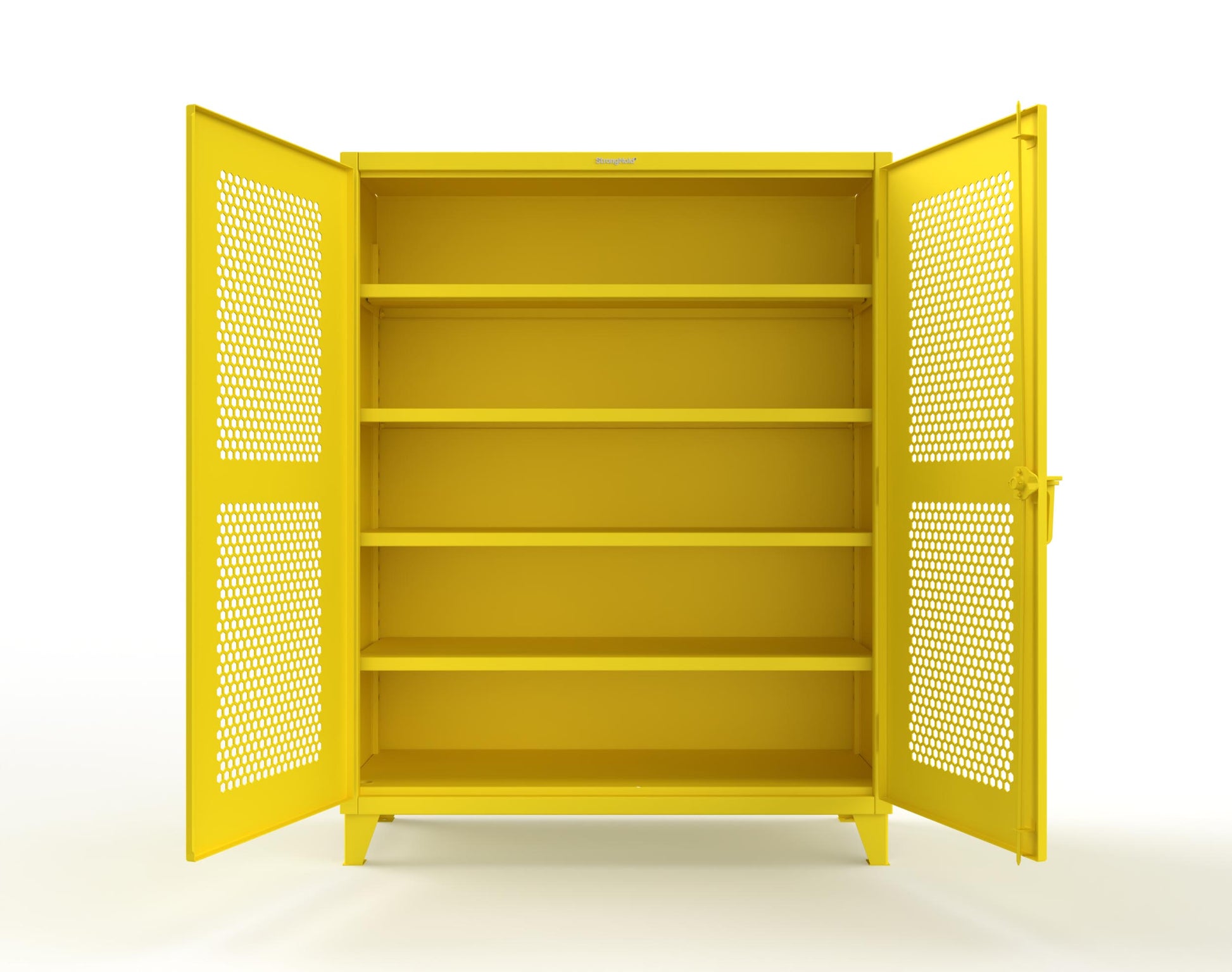 Extreme Duty 12 GA Cabinet with Ventilated (Hex) Doors - 60 In. W x 24 In. D x 78 In. H - 56-H-244-1021