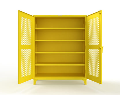Extreme Duty 12 GA Cabinet with Ventilated (Hex) Doors - 60 In. W x 24 In. D x 78 In. H - 56-H-244-1021