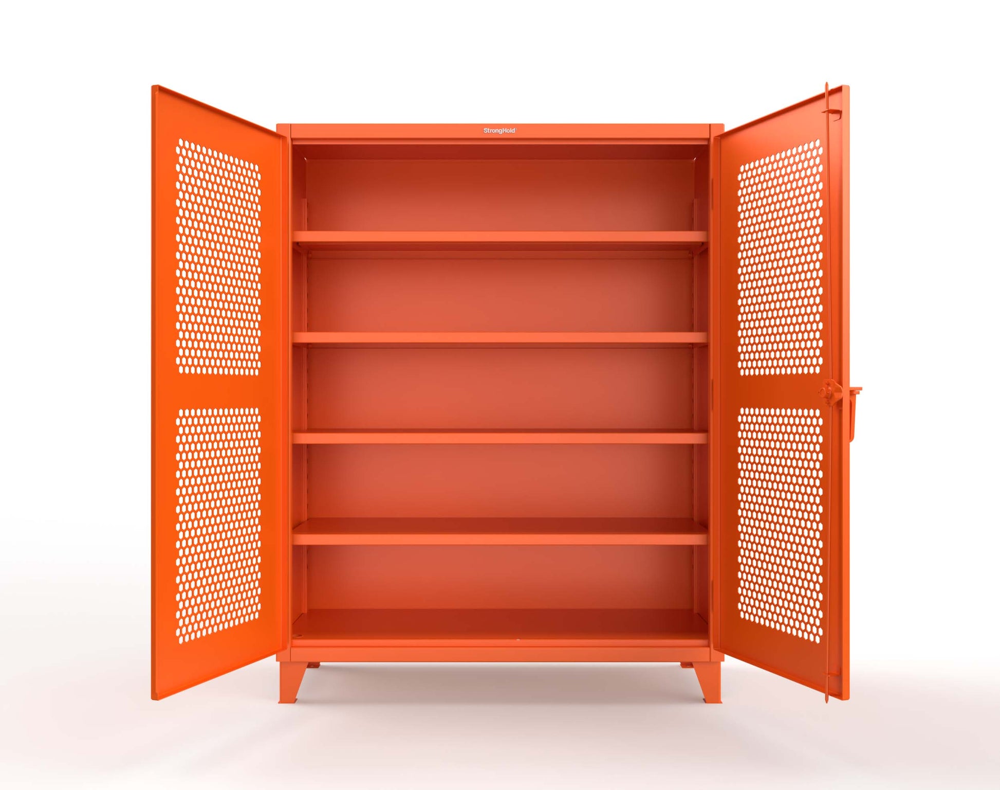 Extreme Duty 12 GA Cabinet with Ventilated (Hex) Doors - 60 In. W x 24 In. D x 78 In. H - 56-H-244-2009