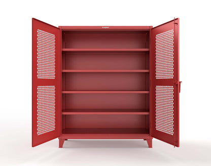 Extreme Duty 12 GA Cabinet with Ventilated (Hex) Doors - 60 In. W x 24 In. D x 78 In. H - 56-H-244-3001