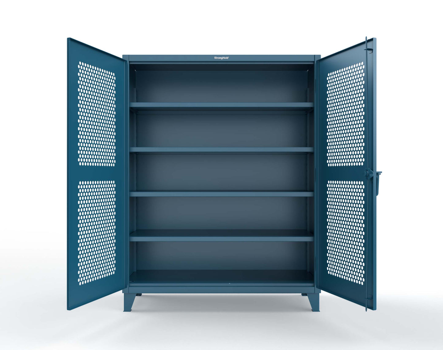 Extreme Duty 12 GA Cabinet with Ventilated (Hex) Doors - 60 In. W x 24 In. D x 78 In. H - 56-H-244-5001
