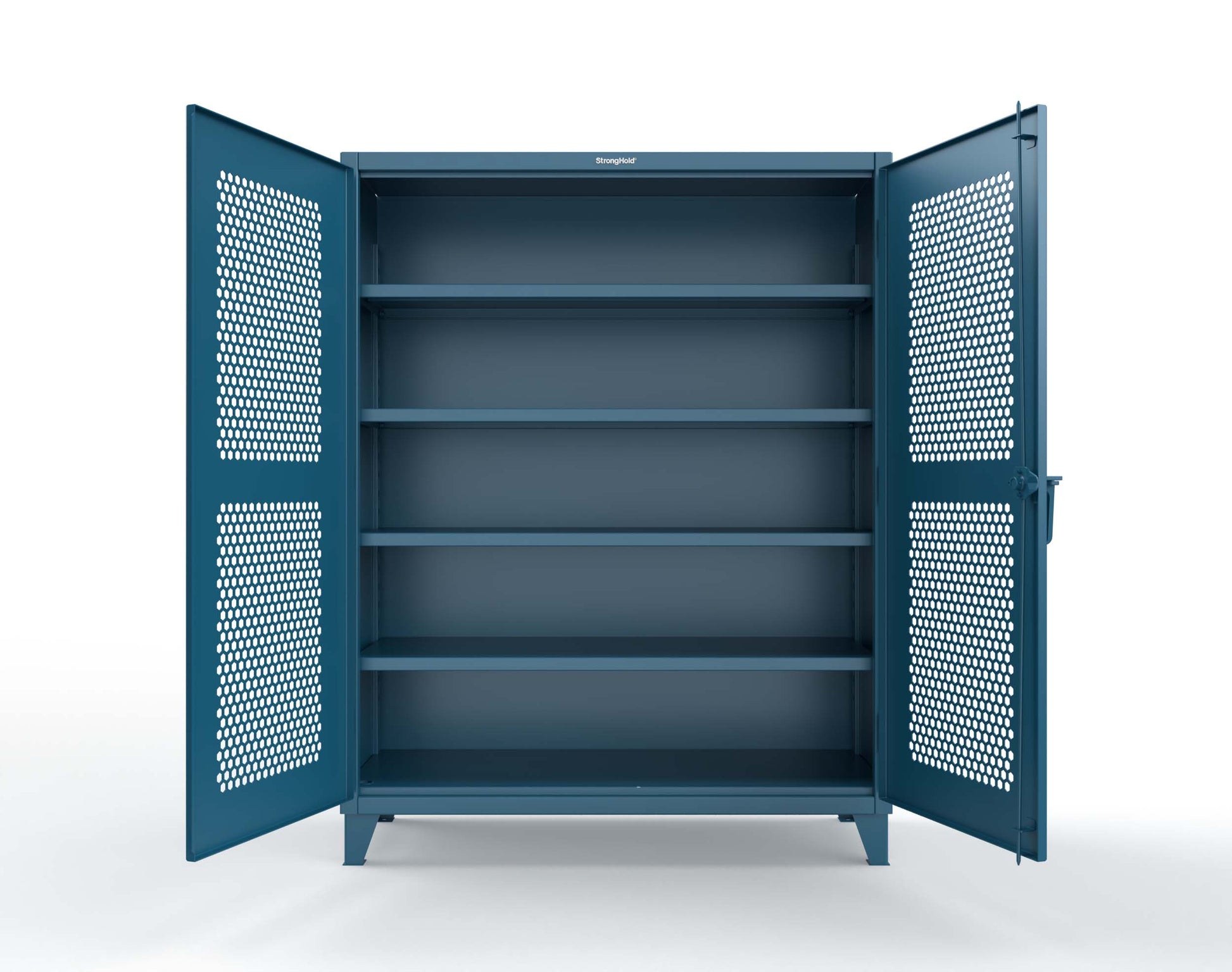 Extreme Duty 12 GA Cabinet with Ventilated (Hex) Doors - 60 In. W x 24 In. D x 78 In. H - 56-H-244-5001