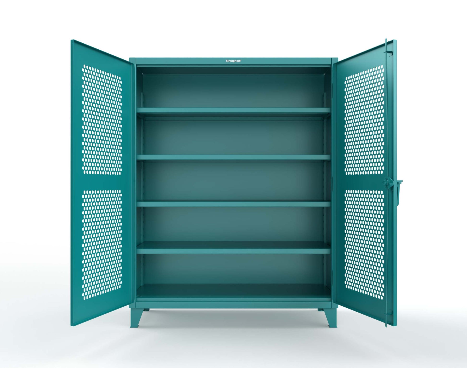 Extreme Duty 12 GA Cabinet with Ventilated (Hex) Doors - 60 In. W x 24 In. D x 78 In. H - 56-H-244-5021