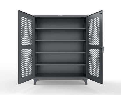 Extreme Duty 12 GA Cabinet with Ventilated (Hex) Doors - 60 In. W x 24 In. D x 78 In. H - 56-H-244-7024