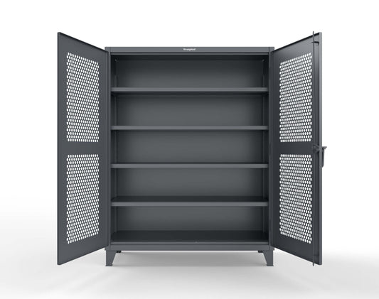 Extreme Duty 12 GA Cabinet with Ventilated (Hex) Doors - 60 In. W x 24 In. D x 78 In. H - 56-H-244-7024