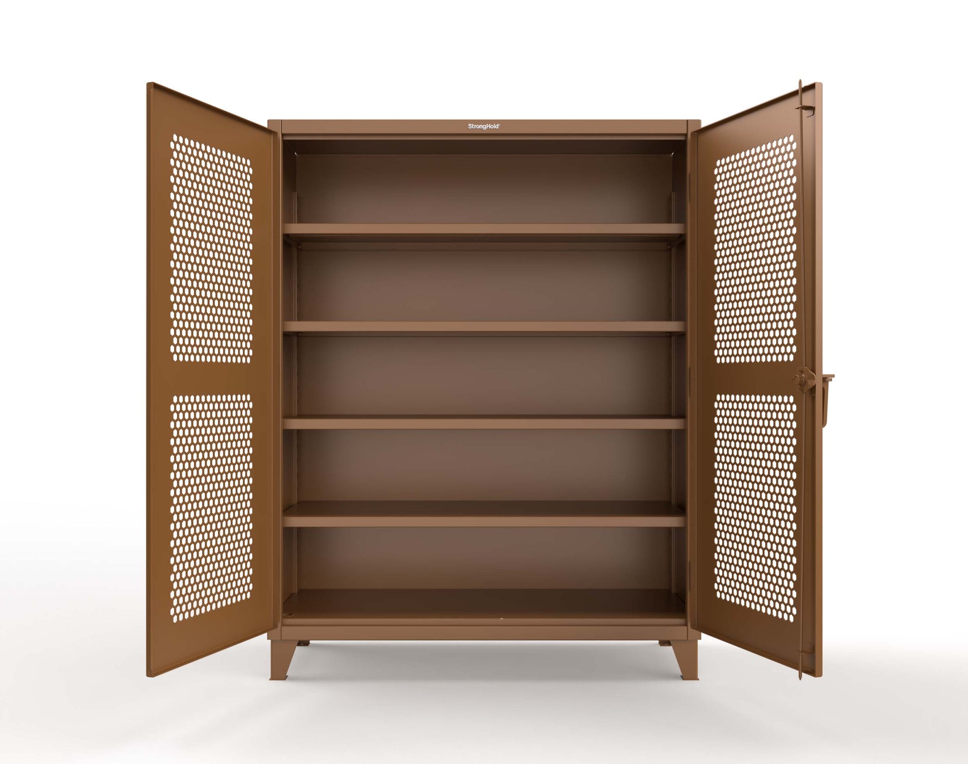 Extreme Duty 12 GA Cabinet with Ventilated (Hex) Doors - 60 In. W x 24 In. D x 78 In. H - 56-H-244-8008