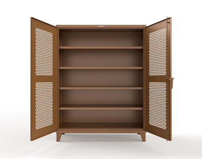 Extreme Duty 12 GA Cabinet with Ventilated (Hex) Doors - 60 In. W x 24 In. D x 78 In. H - 56-H-244-8008