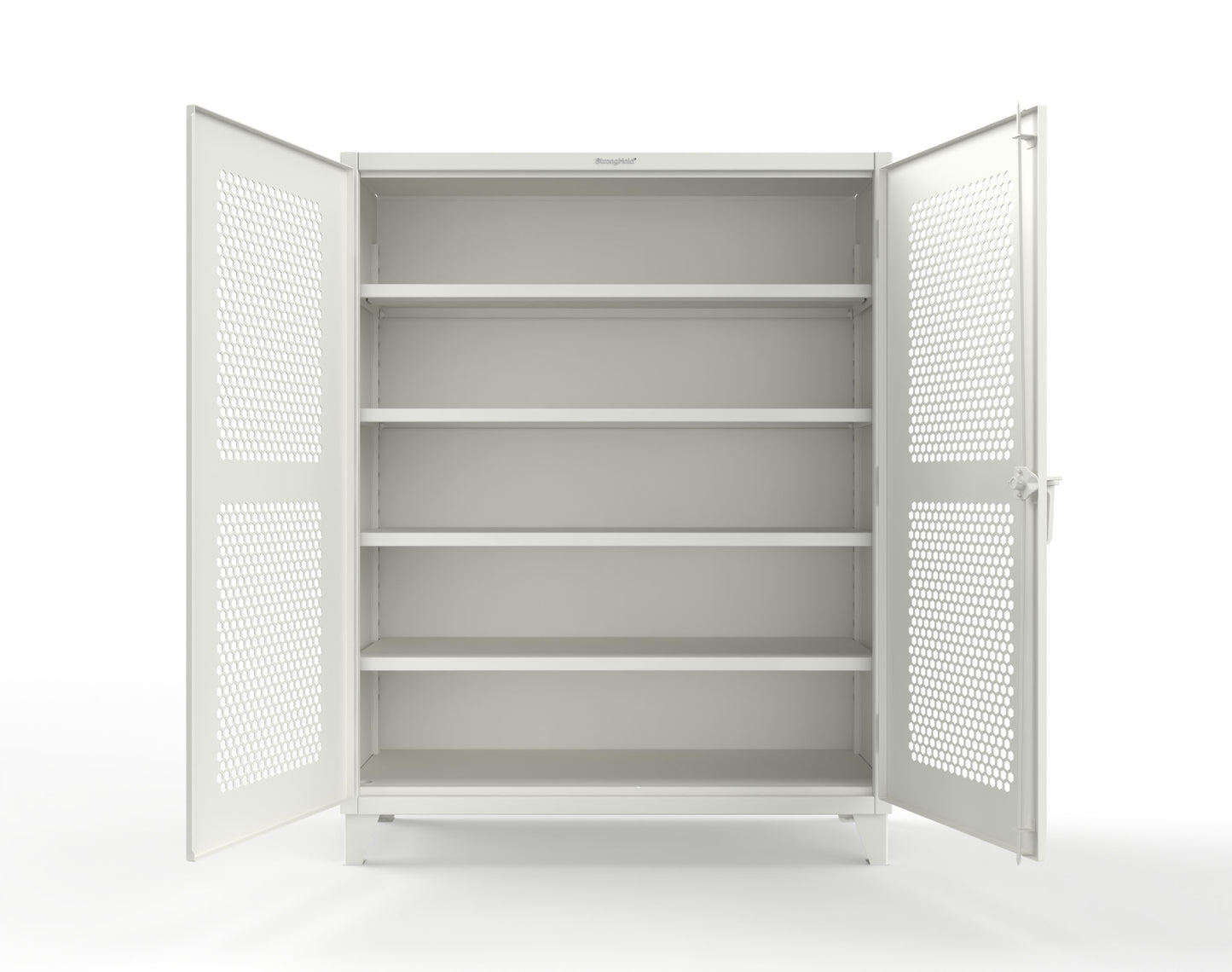 Extreme Duty 12 GA Cabinet with Ventilated (Hex) Doors - 60 In. W x 24 In. D x 78 In. H - 56-H-244-9003
