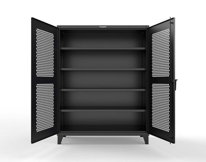 Extreme Duty 12 GA Cabinet with Ventilated (Hex) Doors - 60 In. W x 24 In. D x 78 In. H - 56-H-244-9005
