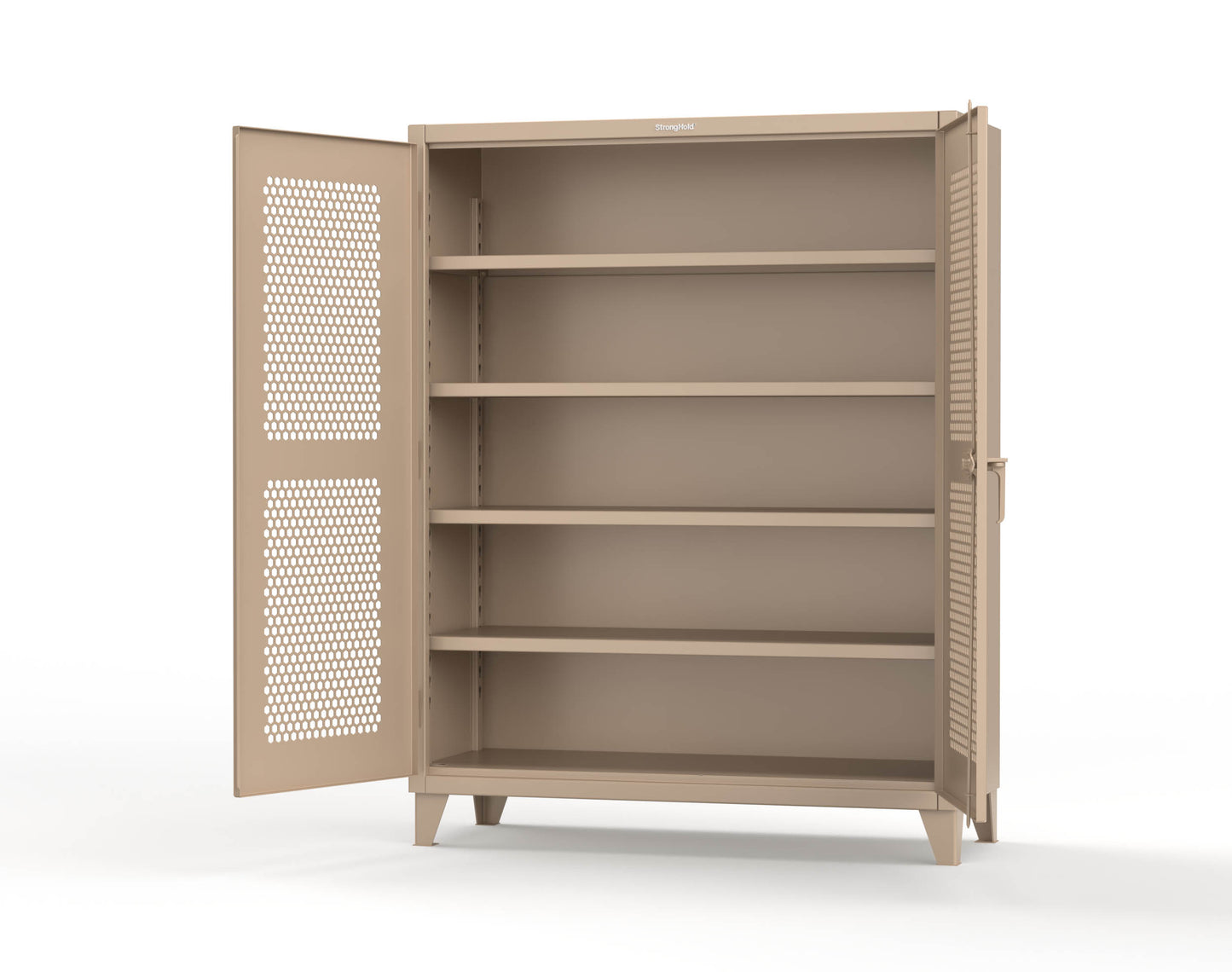 Extreme Duty 12 GA Cabinet with Ventilated (Hex) Doors - 60 In. W x 24 In. D x 78 In. H - 56-H-244-1019