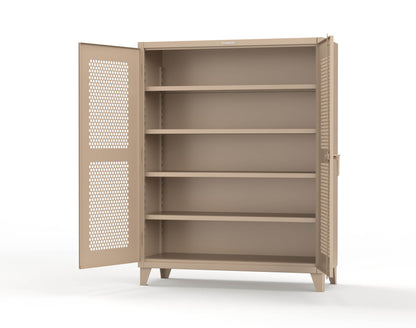 Extreme Duty 12 GA Cabinet with Ventilated (Hex) Doors - 60 In. W x 24 In. D x 78 In. H - 56-H-244-1019