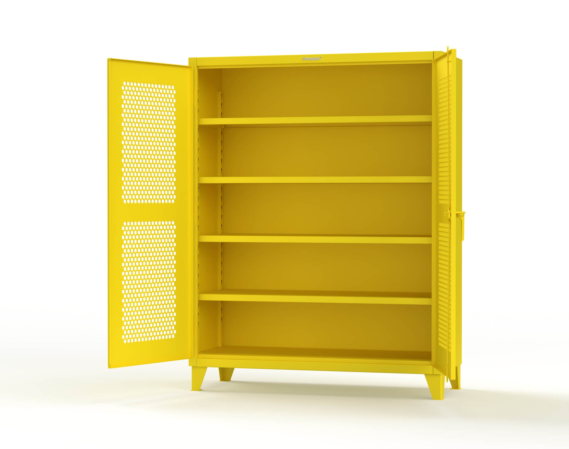 Extreme Duty 12 GA Cabinet with Ventilated (Hex) Doors - 60 In. W x 24 In. D x 78 In. H - 56-H-244-1021