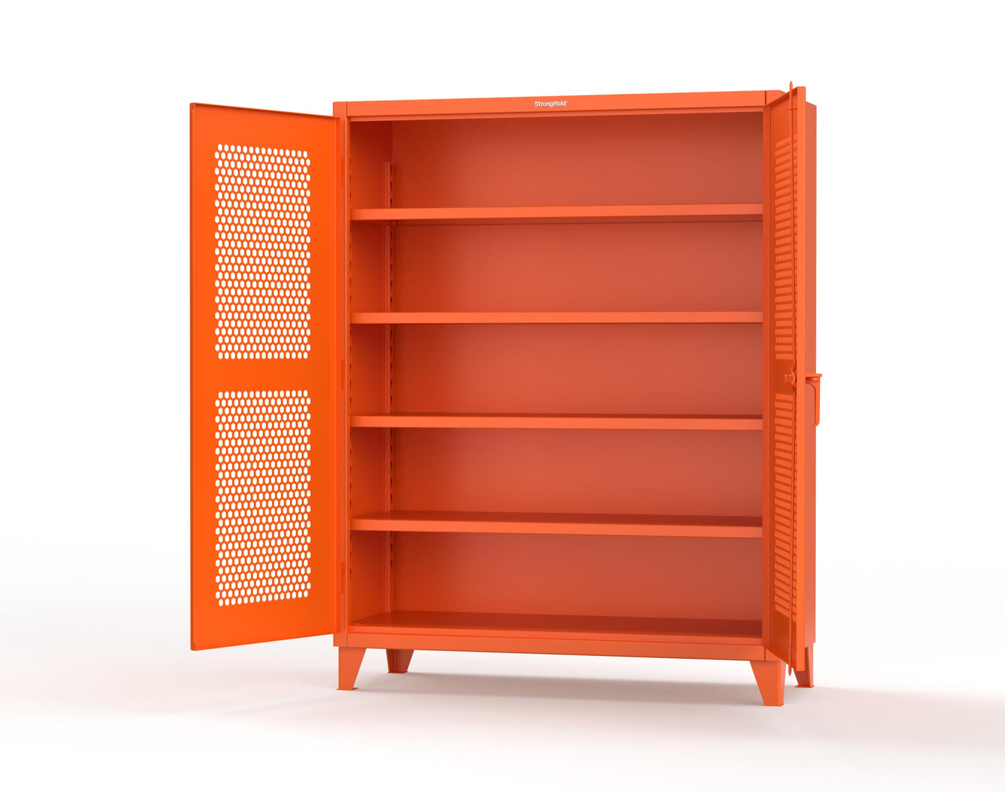 Extreme Duty 12 GA Cabinet with Ventilated (Hex) Doors - 60 In. W x 24 In. D x 78 In. H - 56-H-244-2009