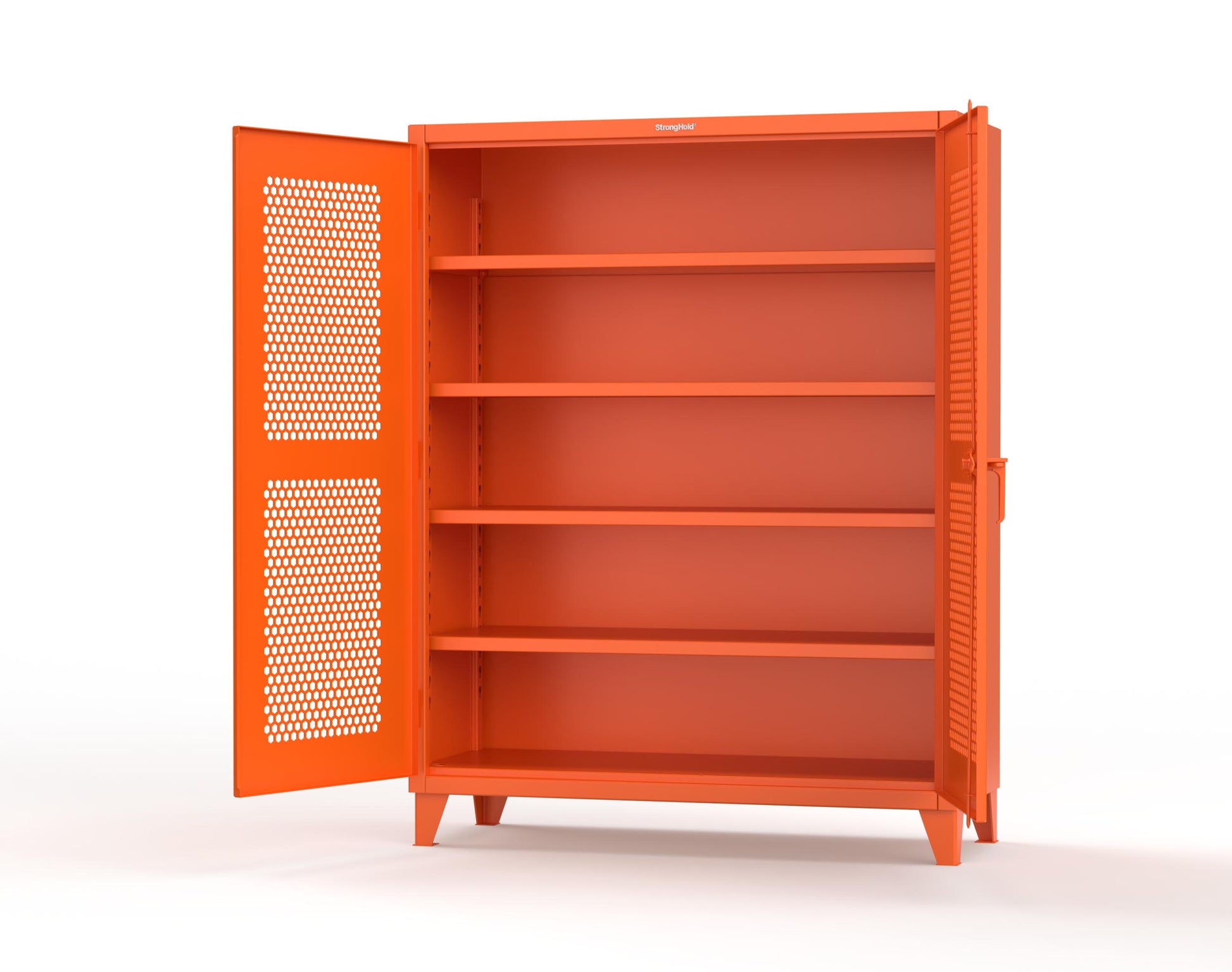 Extreme Duty 12 GA Cabinet with Ventilated (Hex) Doors - 60 In. W x 24 In. D x 78 In. H - 56-H-244-2009