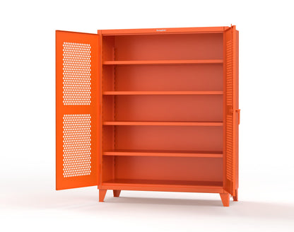 Extreme Duty 12 GA Cabinet with Ventilated (Hex) Doors - 60 In. W x 24 In. D x 78 In. H - 56-H-244-2009